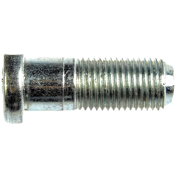 610-398 M12-1.25 Non-Serrated Wheel Stud With Clip Head - 12.09mm Knurl, 34mm Len